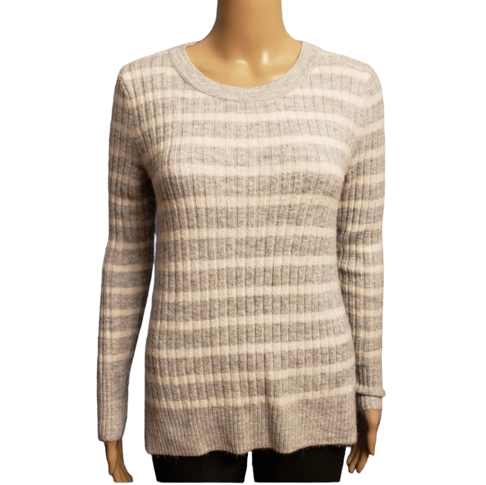 Ribbed Striped Sparkling Sweater Size XS